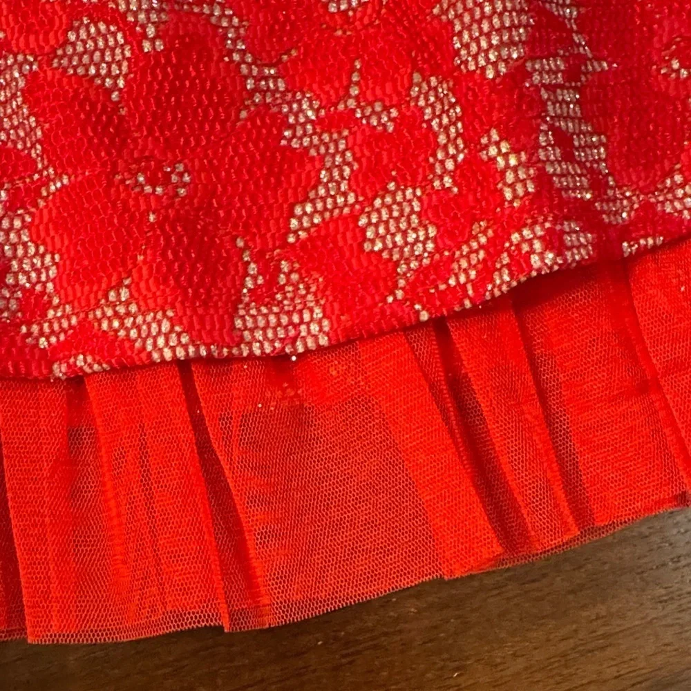 Justice Red and Silver Kids Formal Dresses Sz 7 and 8